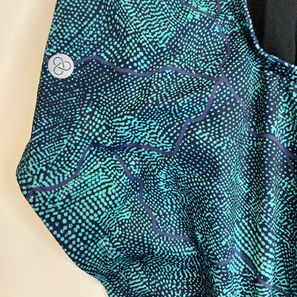 Zella One Piece Blue Open Back Criss Cross Swim Suit New With Tags Size Small - Picture 7 of 12